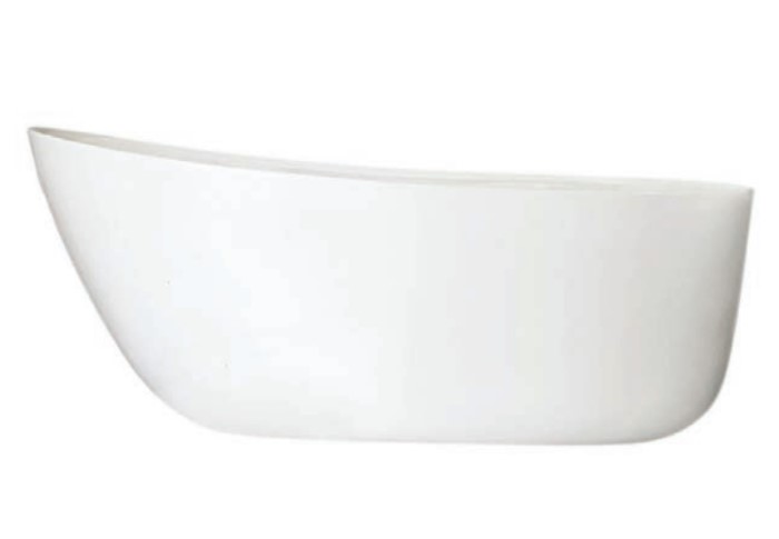 Modern Freestanding Oval Slipper Bath with Rounded Sides
