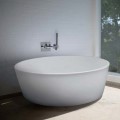 Round Freestanding Bath, Pearl Installed with Wall Mounted Tub Faucet