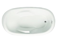 Hydro Systems Quartz Oval Tub, Armrests, Raised Backrest, End Drain