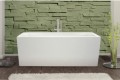 Freestanding Rectangle Bath, Slightly Tapered Sides, Center Drain Shown