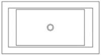 Line Drawing Showing Center Drain Bath