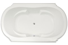 Hydro Systems Topaz Oval Tub, Armrests, Center Drain, Sculpted Rim