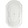 Oval Tub, Armrests, Center Drain, Sculpted Rim