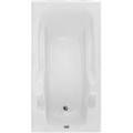 Hydro Systems Studio 6032 Rectangle Bathtub with Grab Bars and Armrests