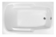 Hydro Systems Studio 6032 Rectangle Bathtub with Grab Bars and Armrests
