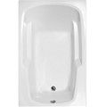 Rectangle Tub with Armrests, End Drain