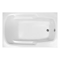 Rectangle Bathtub with Oval Bathing Area & Neckrest Rim