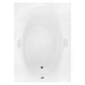 Hydro Systems Studio 6042 Rectangle Bathtub with Oval Bathing Area & Grab Bars