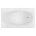 Rectangle Bathtub with Oval Bathing Area & Neckrest Rim