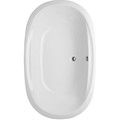 Oval Tub, Center Side Drain, Raised Rim