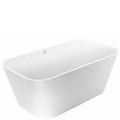 Rectangle Bath with Rounded Corners, Center Side Drain, Thin Rim