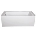 Alcove Tub with Modern Flat Panel Skirt