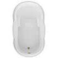 Vanessa Oval Tub, Armrests, End Drain, Decorative Rim