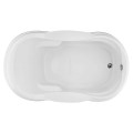 Beautifully Sculpted Oval Tub, End Drain, Armrests