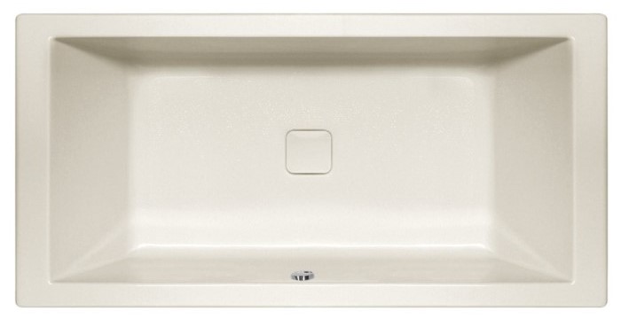 Rectangle Tub, Hidden Center Drain, Modern Flat Rim