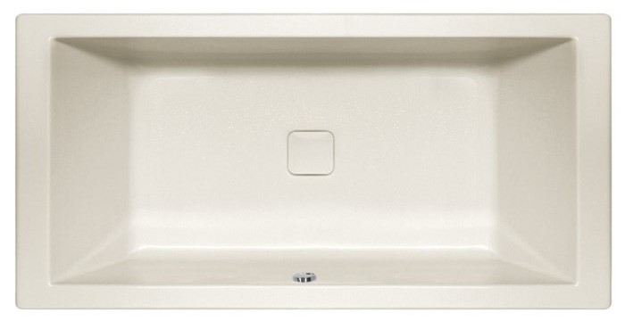 Rectangle Tub, Hidden Center Drain, Modern Flat Rim