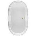 Yvette Oval Bath, Center Drain, Decorative Rim