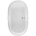 Oval Bath, Center Side Drain, Decorative Rim