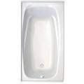Rectangle Bath, Oval Bathing Well, End Drain, Flange and Skirt