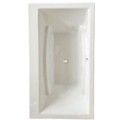 Rectangle Bath, Center Drain, Flat Rim, Armrests