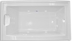 Zen Rectangle End Drain Heated Soaking Tub