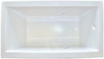 Zen Rectangle End Drain Heated Soaking Tub