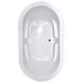 Modern Oval Tub, Center Side Drain, 4 Armrests, Flat Rim