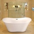 Oval Double Slipper Freestanding Tub with Thin Rim