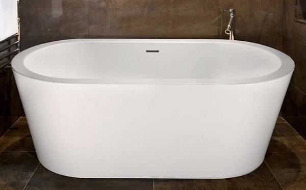 Oval Freestanding Tub with Wide Rim, Slotted Overlow