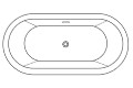Ashley Top View Drawing, Center Drain