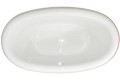 Oval Soaking Bath with a Rolled Rim, Center-Side Drain