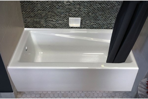 Rectangle Alcove Tub with Tile Flange and Smooth Skirt
