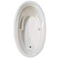 Oval Soaking Tub with Armrests, End Drain