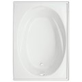 Wide Rectangle Bath, Oval Bathing Well, End Drain, Flange and Skirt