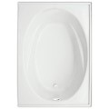 Rectangle Bath, Oval Interior, End Drain, Flange and Skirt, Armrests