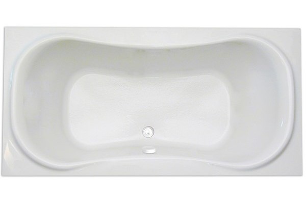 Rectangle Bath with Figure 8 Bathing Area, Raised Backrests