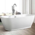 Oval Freestanding Tub with Thin Rim, Recessed Base