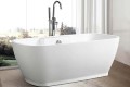 Oval Freestanding Tub with Thin Rim, Recessed Base