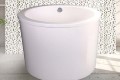 Round Freestanding Tub with Overlapping Rim, Slightly Angled Sides