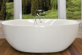 Oval Double Slipper Freestanding Tub with Thin Rim