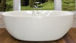 Oval Freestanding Tub with Flat Rim, Center Drain