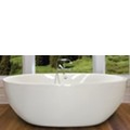 Oval Freestanding Tub with Flat Rim, Center Drain