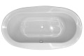 Ovale Top View, Center Drain Wide Rim