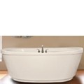 Oval Freestanding Tub with Slopped Rim
