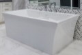 Rectangle Freestanding Tub with Wide Rim for Faucet