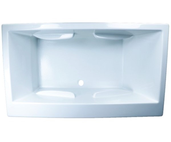 Rectangle Tub, Floating Armrest, Designed for 2