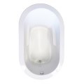 Oval Bath, End Drain, Armrests, Wide Modern Rim