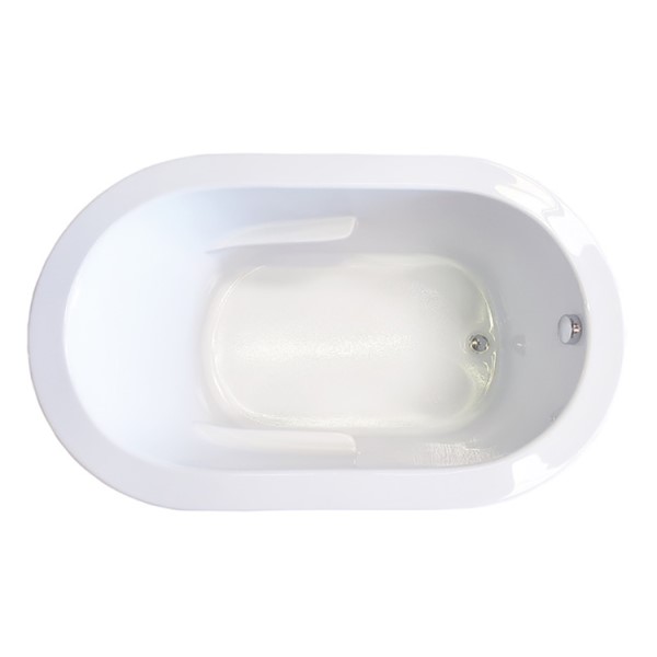 Oval End Drain Bath with Armrests