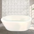 Oval Freestanding Tub with Wide, Flat Rim