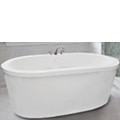 Oval Freestanding Tub with Flat Rim